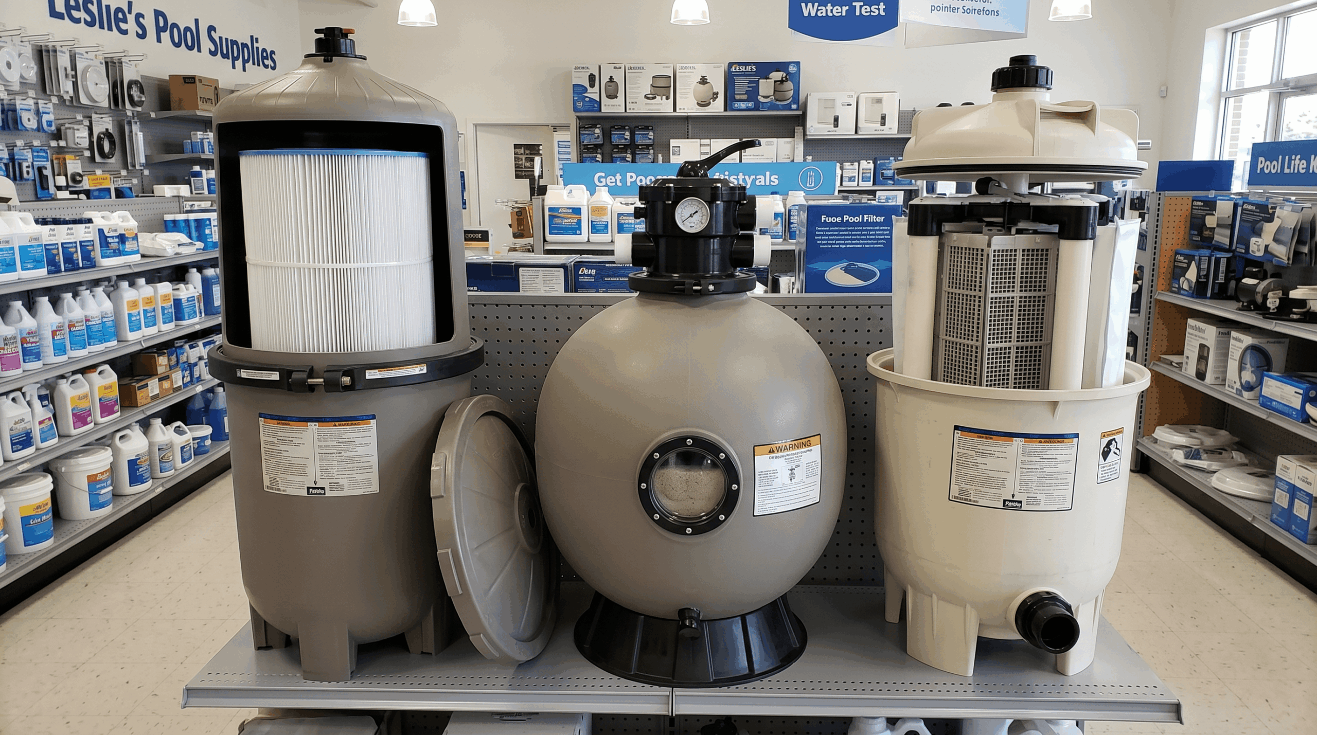 catridge vs sand vs de pool filter